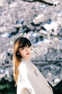 Spring Muse: Elegant Minimalism Amidst the Ethereal Cherry Blossom Bloom-2