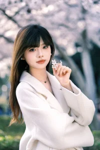 Spring Muse: Elegant Minimalism Amidst the Ethereal Cherry Blossom Bloom-5