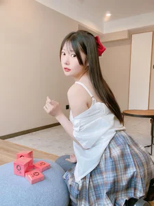 Stunning JK Uniform Plaid Skirt Aesthetic with Xiang Cao Miao Lu Lu - Elephant JK Series-12