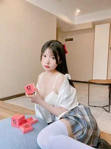 Stunning JK Uniform Plaid Skirt Aesthetic with Xiang Cao Miao Lu Lu - Elephant JK Series-2