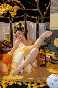 Elegant Golden Moon Cosplay: Nai Xi Jiang Nice in Traditional Chinese Inspired Fantasy Photo Series (91P)-0