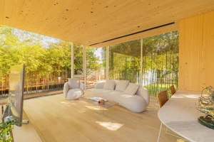 Modern Minimalist Glass and Wood Forest Retreat: A Serene One-Story Sanctuary for Slow Living and Nature Immersion-24