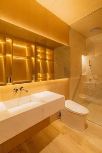 Modern Minimalist Glass and Wood Forest Retreat: A Serene One-Story Sanctuary for Slow Living and Nature Immersion-10