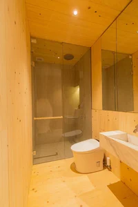 Modern Minimalist Glass and Wood Forest Retreat: A Serene One-Story Sanctuary for Slow Living and Nature Immersion-20