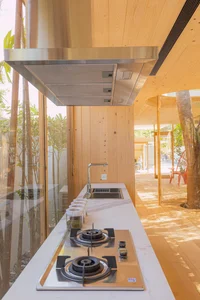 Modern Minimalist Glass and Wood Forest Retreat: A Serene One-Story Sanctuary for Slow Living and Nature Immersion-23