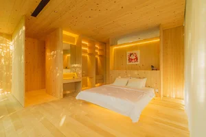 Modern Minimalist Glass and Wood Forest Retreat: A Serene One-Story Sanctuary for Slow Living and Nature Immersion-21