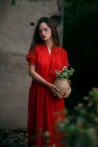 Elegant Red Dress Fashion Series - YiTuYu Art Language Vol.9294 featuring Model Rou Rou Xian Tuan Zi-10