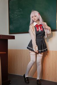 Charming Airi Classmate in Student Uniform Tukuku. Discover the Allure of Schoolgirl Cosplay.-15