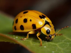 Discover the 20-Spotted Ladybird Beetle: The Unique Fungus-Eating Garden Helper Psyllobora Vigintiduopunctata-7