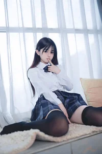 Pure Elegance: Coser Sakurai Nening in Classic JK Uniform Part02 Collection-4