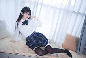 Pure Elegance: Coser Sakurai Nening in Classic JK Uniform Part02 Collection-2