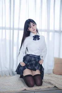 Pure Elegance: Coser Sakurai Nening in Classic JK Uniform Part02 Collection-1