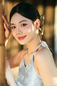 East Asian Grace: Girl in Modernized Attire and Exquisite Hair Ornament-2