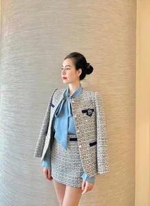 Elegant Tweed Set for the Modern Woman fashion-2