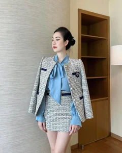 Elegant Tweed Set for the Modern Woman fashion-0