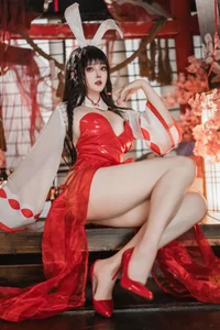 Stunning Azur Lane Oyama Miko Bunny Cosplay by Natsuko Xia Xia Zi - 72P High-Quality Anime Photography Collection-1