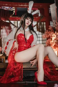 Stunning Azur Lane Oyama Miko Bunny Cosplay by Natsuko Xia Xia Zi - 72P High-Quality Anime Photography Collection-12