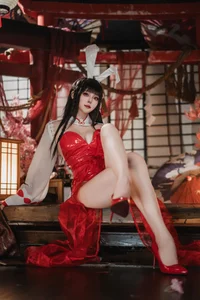 Stunning Azur Lane Oyama Miko Bunny Cosplay by Natsuko Xia Xia Zi - 72P High-Quality Anime Photography Collection-7