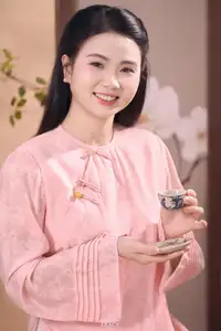 Radiant Smile of a Vietnamese Girl in Modern Ao Dai and Elegant Fan-4