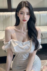 AI Generated Realistic Style Chaebol Heiress Part04: Stunning Figure in Elegant White Dress-12
