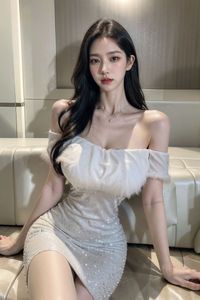 AI Generated Realistic Style Chaebol Heiress Part04: Stunning Figure in Elegant White Dress-21