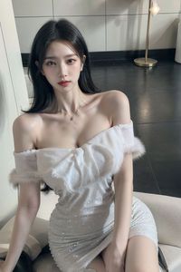 AI Generated Realistic Style Chaebol Heiress Part04: Stunning Figure in Elegant White Dress-19