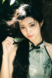 Elegant Vietnamese Girl on Ancient Wooden Bridge-2