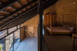 Astonishing architecture of the sloped roof house in Long An resembling a brick kiln hiding unique interior spaces-10