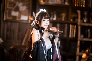Coser Qiqi Nanako: Adorable Cow Maid Cosplay Captivates Fans-11