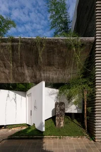 Modern Tropical 600m2 Garden House in Bandung: Folded Rooms Garden's Innovative Layered Architecture and Eco-Friendly Urban Living Design-0