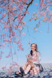 Sweet Spring Moments: Preppy Style Under Cherry Blossoms-16
