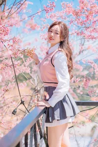 Sweet Spring Moments: Preppy Style Under Cherry Blossoms-12