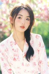 Ethereal Spring Portrait Photography: Yi Ming Amidst Blooming Double Cherry Blossoms - Art Language Vol.9339 Collection-6