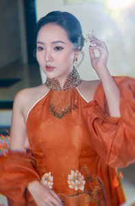 Captivating Modern Ao Dai - Unique Design Showcasing Elegant Vietnamese Beauty-6