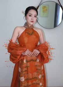 Captivating Modern Ao Dai - Unique Design Showcasing Elegant Vietnamese Beauty-4