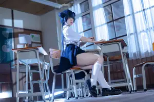 Captivating Blue Archive Misaki JK Cosplay by Coser@屿鱼 – Mystical School Uniform Charm-10