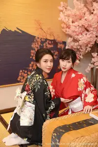 Su Yi Nuo No.10627: Captivating Traditional Grace in a Seductive Black Kimono-41