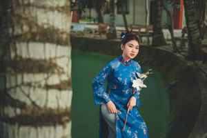 VGU No.129: Discover the Elegant Ao Dai Beauty of a Vietnamese Girl Captivating Graceful Smile-10