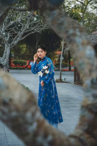 VGU No.129: Discover the Elegant Ao Dai Beauty of a Vietnamese Girl Captivating Graceful Smile-1