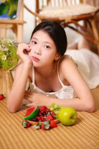 VGU No.67: Captivating Gaze of a Gentle Young Muse with Fresh Ripe Fruits-4