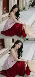 Graceful Vietnamese Beauty: Conical Hat Muse Shines in Ancient Setting-4