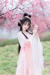A Floral Dreamscape: YiTuYu Vol.8854 Qi Luo Sheng De Xiao Su Su in Hanfu-8