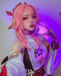 Enchanting Yae Miko Cosplay by Bao Zou Li Yu Wang Part04 Discover captivating beauty in the deep forest-1