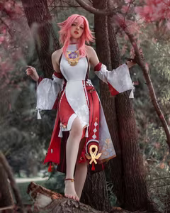 Enchanting Yae Miko Cosplay by Bao Zou Li Yu Wang Part04 Discover captivating beauty in the deep forest-10