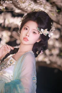 Ethereal Night Cherry Blossoms Photography: Art Language Vol.9125 Featuring Fei Fei in a Stunning Sakura Nightscape-13