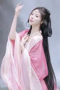 YiTuYu Vol8765 Yi Xiao Zhi Zhi Zhi Zhi Ethereal Pink Hanfu Beauty by the Waterfall-16