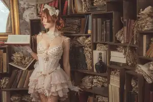 Coser Ely_eee: Mysterious Book Witch in the Ancient Library-22