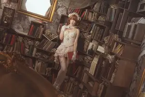 Coser Ely_eee: Mysterious Book Witch in the Ancient Library-28