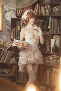 Coser Ely_eee: Mysterious Book Witch in the Ancient Library-0