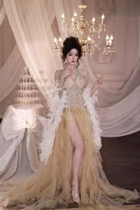 Stunning 'Promax Fox' Transformation: Phan Hoang Thien Thy's Captivating Ahri Cosplay.-0